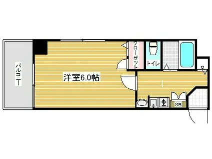 プレサンス神戸裁判所前(1K/5階)の間取り写真