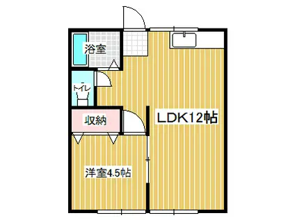 セントプラム(1LDK/1階)の間取り写真