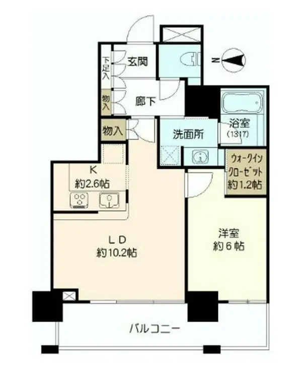 ベイクレストタワー 26階階 間取り