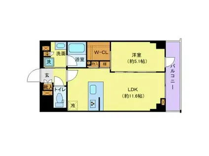 ステージグランデ竹ノ塚(1LDK/4階)の間取り写真