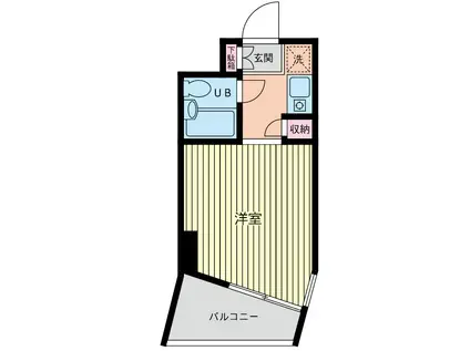 モナークマンション上溝弐番館(1K/6階)の間取り写真