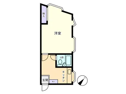 プチコートシバタ(1K/1階)の間取り写真