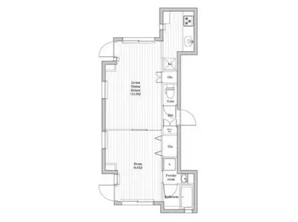 ASTILE四谷(1LDK/2階)の間取り写真