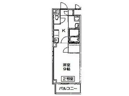 カーサTRI(1K/1階)の間取り写真