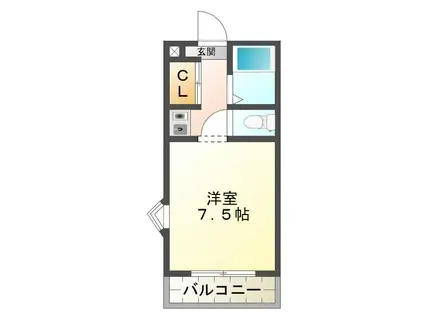 シーサイドパレス A(1K/1階)の間取り写真