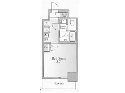 NTPRレジデンス芝浦三丁目(1K/5階)の間取り写真