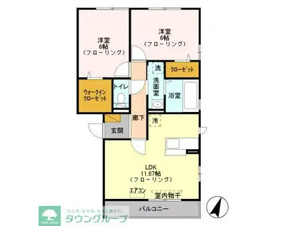 メゾン ド キノエ(2LDK/3階)の間取り写真