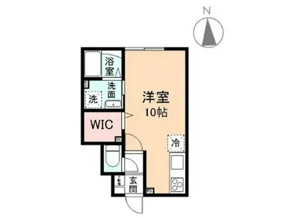 EDGEMOMENT婦中(ワンルーム/1階)の間取り写真