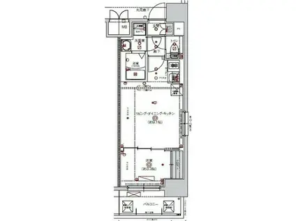 CREST TAPP大曽根II(1LDK/11階)の間取り写真