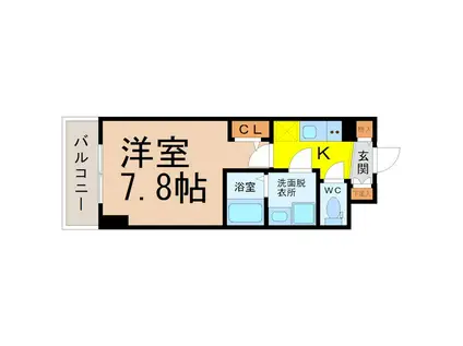 エスリード大須アヴェニュー(1K/10階)の間取り写真