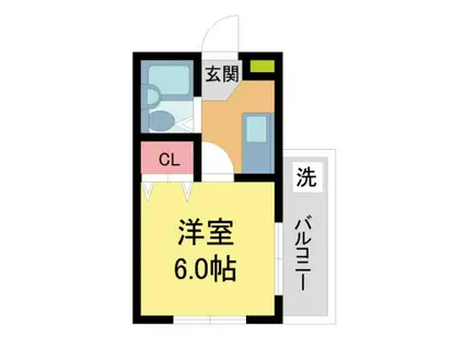 カーサトレピアーニ(1K/3階)の間取り写真