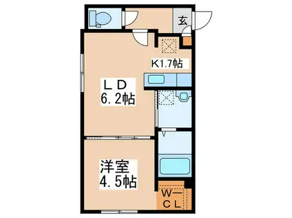 MARVELOUS COURT(1LDK/3階)の間取り写真