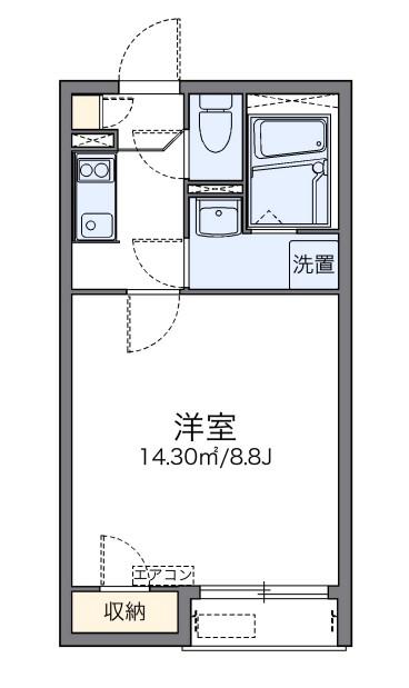 レオネクストアンペルマン(1K/1階)の間取り写真