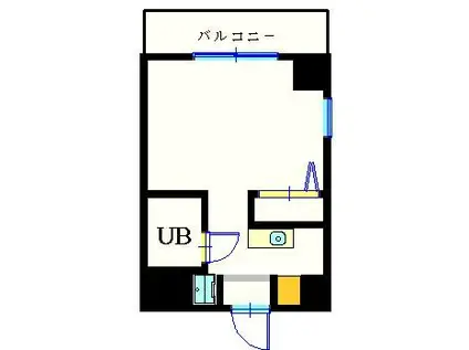 ウインベルソロ西谷第2(ワンルーム/3階)の間取り写真