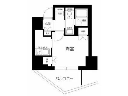 DELCCS白山(ワンルーム/8階)の間取り写真