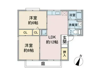 セジュール高針台(3DK/1階)の間取り写真