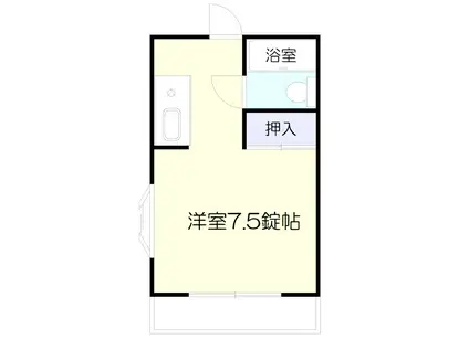 ワンルーム上里(1K/2階)の間取り写真