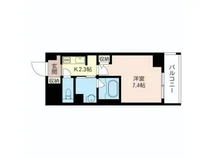 VIVACE(1K/1階)の間取り写真