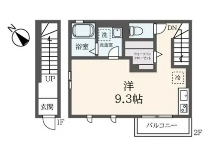 CASA FIORENTE(ワンルーム/2階)の間取り写真