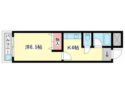 ミユキシティーマンションⅡ(1K/5階)の間取り写真