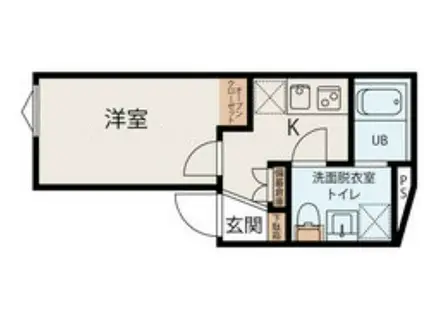 アズール世田谷(1K/3階)の間取り写真