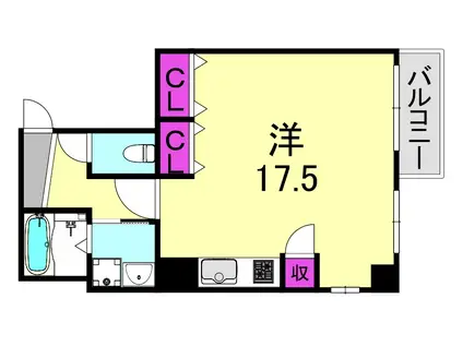 SINEI(ワンルーム/2階)の間取り写真