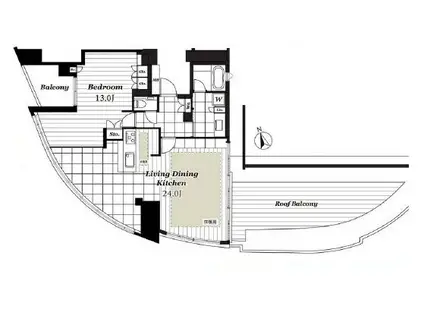THE CONOE 代官山(1LDK/11階)の間取り写真