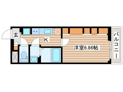 ルピナ原ノ町(1K/3階)の間取り写真
