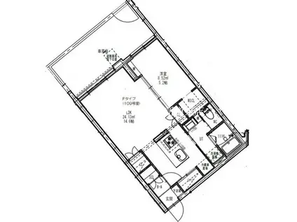 RFINON17(1LDK/1階)の間取り写真