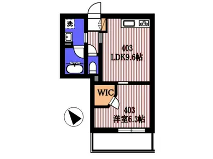 ARISTIO(1LDK/4階)の間取り写真