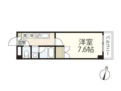 HAMAOKA.BLD(1K/2階)の間取り写真