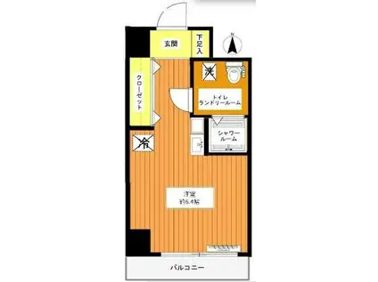 ラ・ホーヤ藤沢(1K/6階)の間取り写真