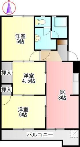 メゾン新所(3DK/2階)の間取り写真