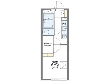 レオパレス新浜(1K/3階)の間取り写真