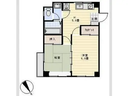 第7ロイヤル礎(2DK/2階)の間取り写真