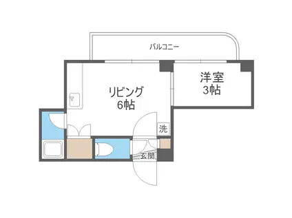 フジコーポ(1DK/5階)の間取り写真