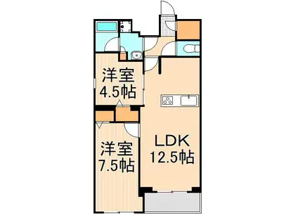 アーバンパーク梅島(2LDK/3階)の間取り写真