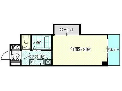 ヴィアーレ古市(1K/4階)の間取り写真