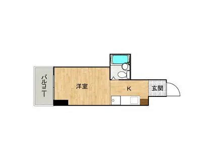 アルティメイトBUILDING光南 THE TOWER(ワンルーム/5階)の間取り写真