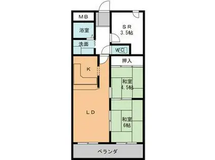 メゾン太平洋(3LDK/6階)の間取り写真