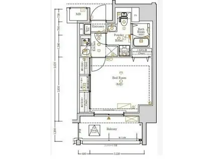 LOG駒込 ログ駒込(1K/6階)の間取り写真