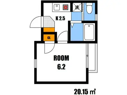アクト21(1K/3階)の間取り写真
