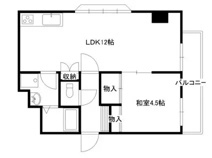 KTD富士見町(1LDK/2階)の間取り写真