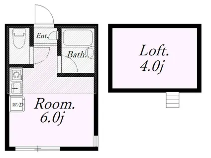 ユナイト本牧ベルティーナ(ワンルーム/2階)の間取り写真