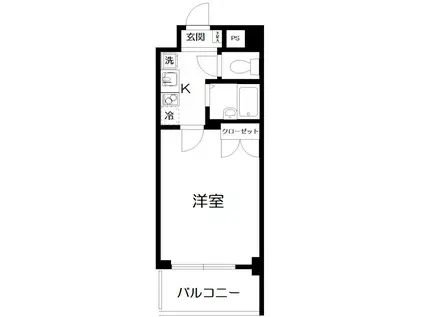 ファストコート亀戸(1K/7階)の間取り写真