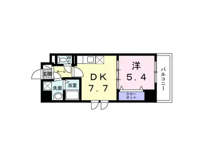 勝山4丁目マンション(1DK/2階)の間取り写真