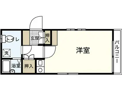 GH COURT 2ND(ワンルーム/1階)の間取り写真