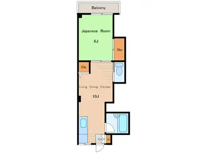 畠平コーポ(1LDK/3階)の間取り写真