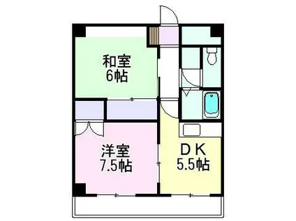 ビラージュパオ(2DK/4階)の間取り写真