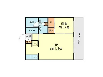 MCビル(1LDK/5階)の間取り写真